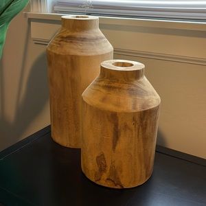 Studio McGee wooden vase set